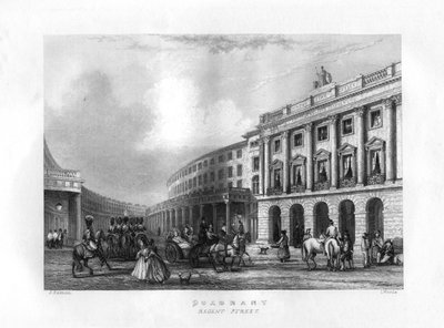 Quadrant, Regent Street, London, 1800-tallet. af J. Woods