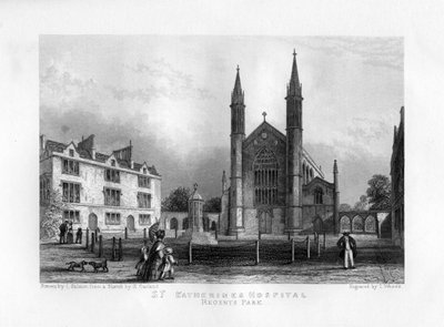 St Katherines Hospital, Regents Park, London, 1800-tallet. af J. Woods