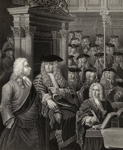 Underhuset i Sir Robert Walpoles administration, indgraveret af R. Page, fra 