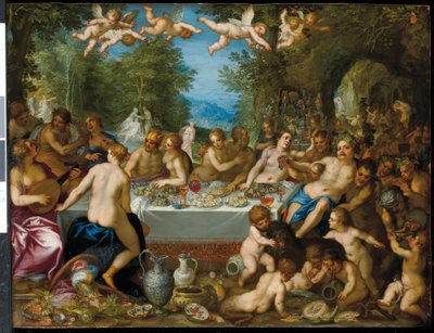 Gudernes fest: Ægteskabet mellem Bacchus og Ariadne af J. and Rottennhammer Hans I Brueghel