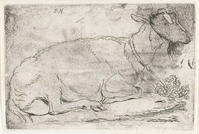 liggende ged af Jabes Heenck (signed by artist)