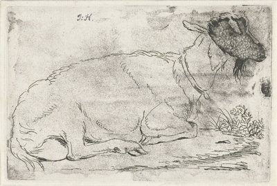 liggende ged af Jabes Heenck (signed by artist)