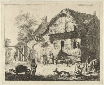 Figurer på en gård af Jabes Heenck