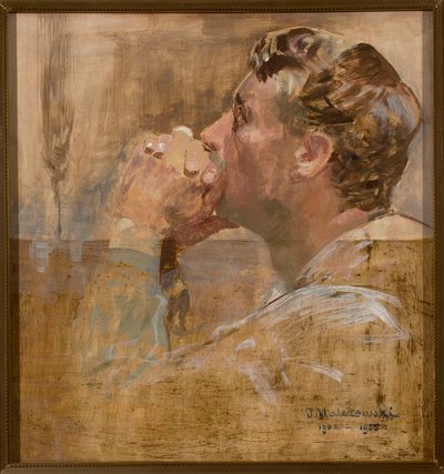 En mand, der beder af Jacek Malczewski