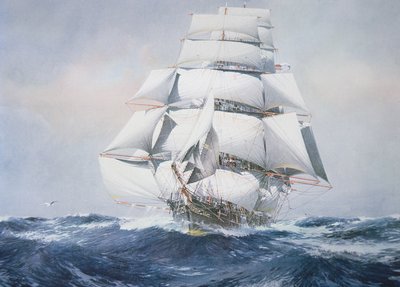 Det amerikanske clipper-skib "Lightning af Jack (after) Spurling