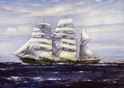 Clipper-skibe: Strathdon (farve litho) af Jack (after) Spurling
