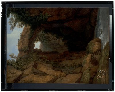 Den buede klippe af Jacob-Philippe Hackert