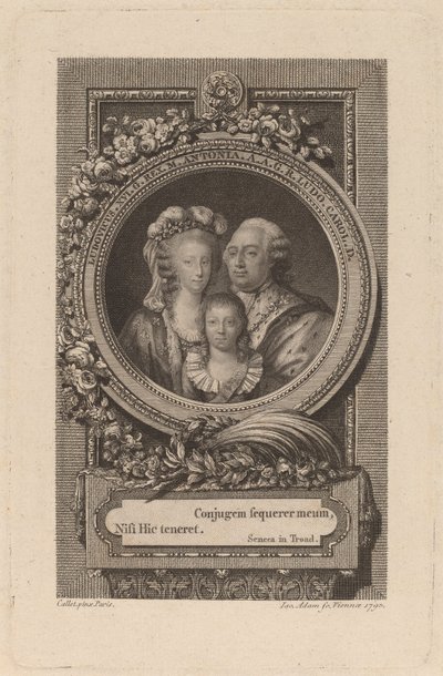 Louis XVI, Marie-Antoinette og Louis-Charles, 1793. af Jacob Adam