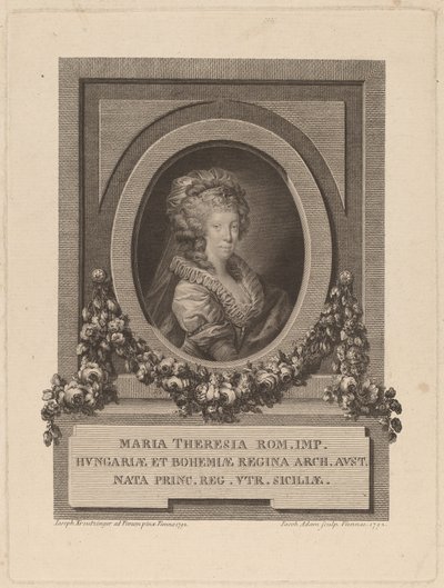 Marie-Thérèse, hellig romersk kejserinde, 1792. af Jacob Adam
