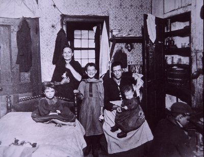 Slumbolig, New York City ca. 1905 (s/h-foto) af Jacob August Riis