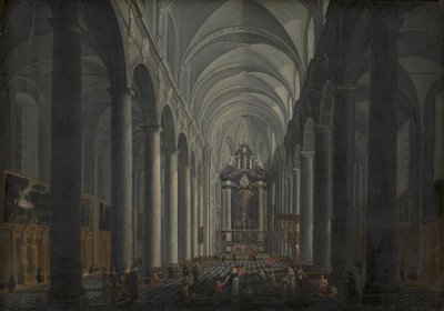 Interiør af jesuiterkirken i Brugge af Jacob Balthasar Peeters