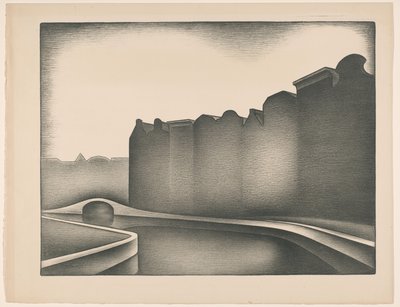 Huse på vandet af Jacob Bendien (signed by artist)