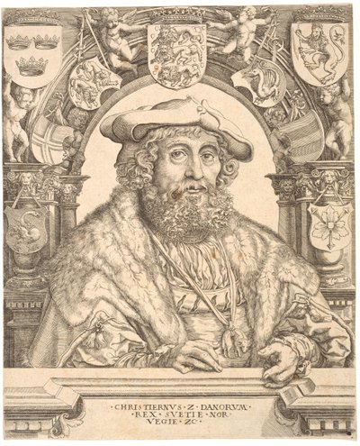 Danish: Kong Christian II af Danmark af Jacob Binck