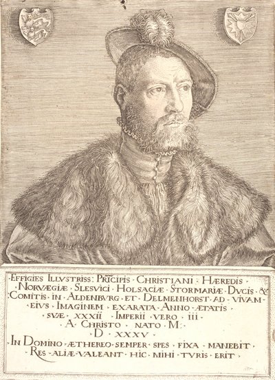 Portræt af Kong Christian III af Jacob Binck