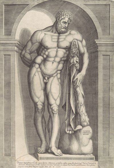 Mirror of Roman Magnificence: The Farnese Hercules, 1562., 1562. af Jacob Bos