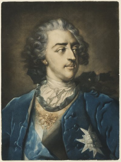 Portræt af Ludvig XV af Jacob Christoph Le Blon
