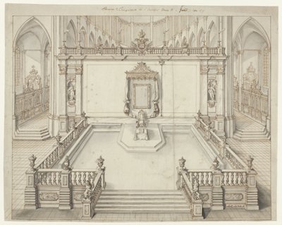 Tronesal i St. Bavokerk i Gent til indsættelse af den tyske kejser Karl VI i 1717 af Jacob Colin