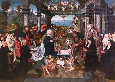 Tilbedelse af barnet af Jacob Cornelisz van Oostsanen