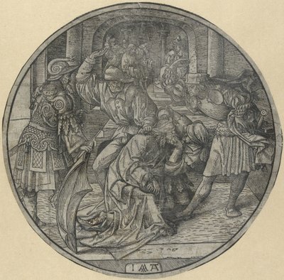 Hån mod Kristus The Round Passion (serietitel) af Jacob Cornelisz van Oostsanen
