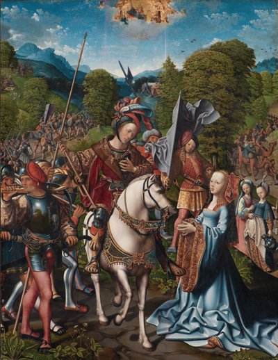 David og Abigail af Jacob Cornelisz van Oostsanen