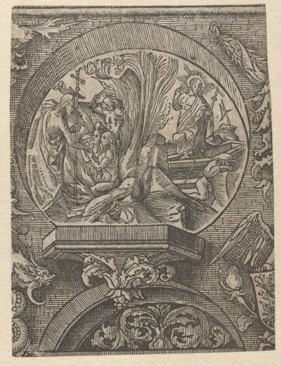 Kristi himmelfart og opstandelse The Creed (serietitel) af Jacob Cornelisz van Oostsanen