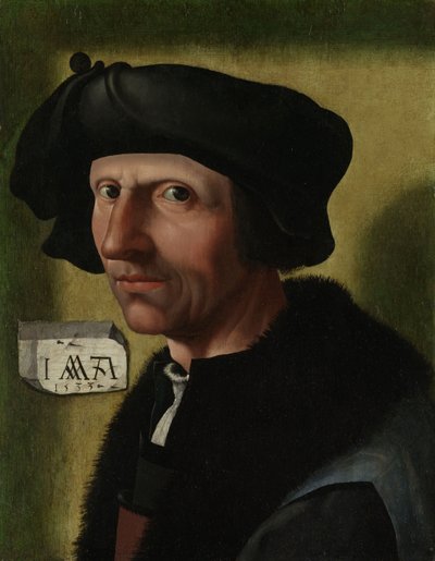 Portræt af Jacob Cornelisz van Oostsanen, c.1533 af Jacob Cornelisz van Oostsanen