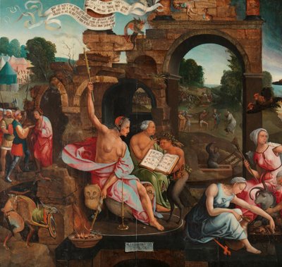 Saul og heksen fra Endor af Jacob Cornelisz van Oostsanen