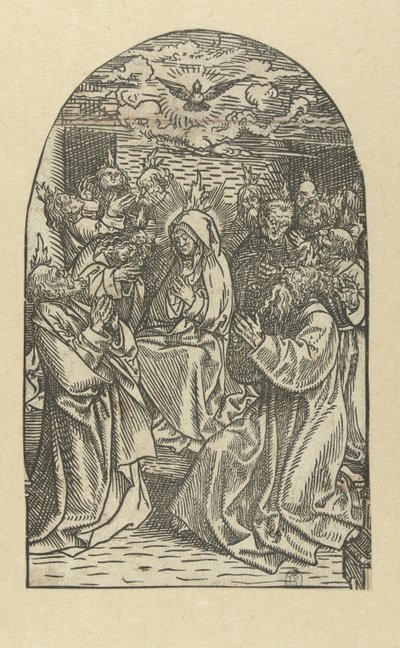 Helligåndens udgydelse The Life of Mary (serietitel) af Jacob Cornelisz van Oostsanen