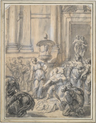 Odysseus opdager Achilleus ved hoffet i Lycomedes af Jacob Denys