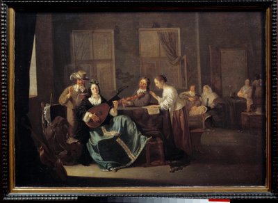 Koncerten. Maleri af Jacob Duck (1600 - 1660) Ec. Flam. af Jacob Duck