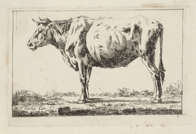 Stående ko, til venstre af Jacob Elias van Varelen