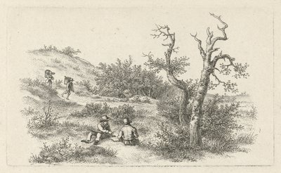 Illustratorer i et klitlandskab Studietryk / Etudes gravées (serietitel) af Jacob Ernst Marcus