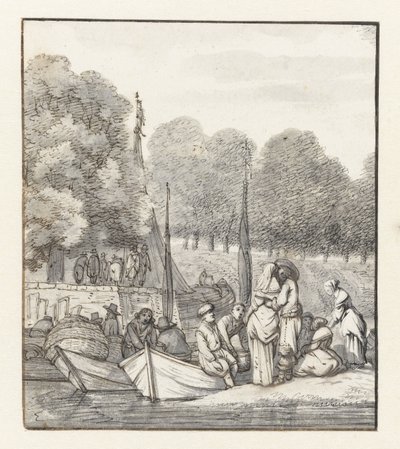 Landingsplade af pramme af Jacob Esselens