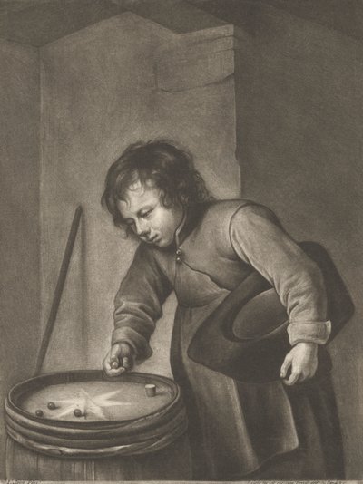 Dreng, der spiller kugler af Jacob Gole