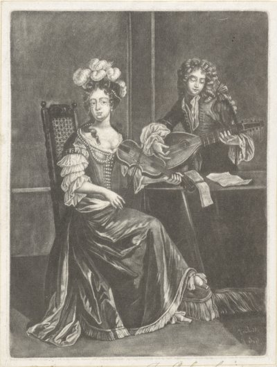 Musikerpar Elegante damer og herrer i moderne tøj (serietitel) af Jacob Gole