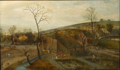 De fire årstider: forår, 1577. af Jacob Grimmer