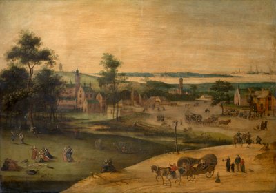 Landsby ved Schelde af Jacob Grimmer