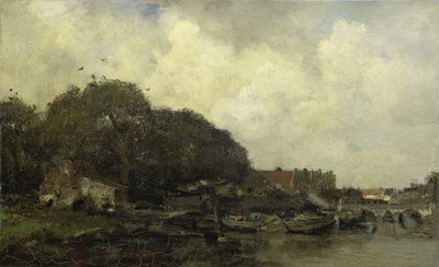 Udsigt over havnen af Jacob Henricus or Hendricus Maris