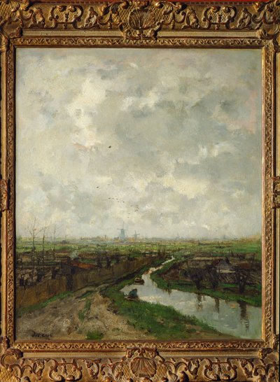 Køkkenhaver nær Haag (maleri på lærred) af Jacob Henricus or Hendricus Maris