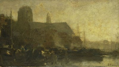 Skibe i Dordrechts havn af Jacob Henricus or Hendricus Maris