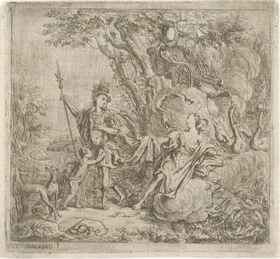 Venus forsøger at stoppe Adonis fra at jage af Jacob Herreyns (I)