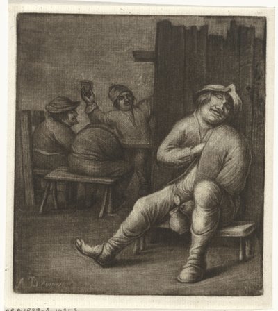 Sovende mand i en kro af Jacob Hoolaart