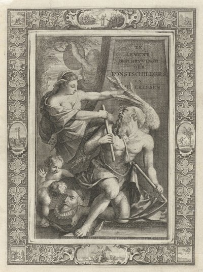 Fantasi tæmmer fars tid Titelside for: J.C. Weyerman. Livsbeskrivelserne af de hollandske kunstmalere og kunstmalere, 1729 af Jacob Houbraken