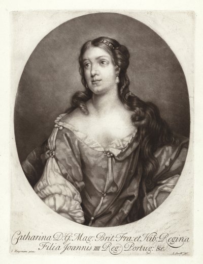 Portræt af Catherine af Braganza af Jacob Huysmans