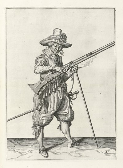 Musketer på vagt, ca.1600 af Jacob II de Gheyn