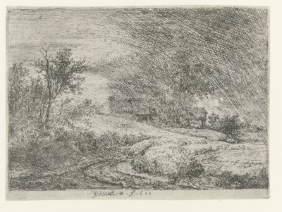 Landskab med en gård af Jacob van Ruisdael