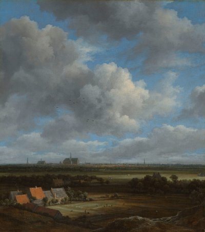 Udsigt over Haarlem fra nordvest, med blegemarkerne i forgrunden Udsigt over Haarlem fra nordvest, med de blegemarker i forgrunden af Jacob van Ruisdael