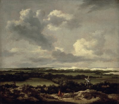 Landskab med klitter nær Haarlem (olie på lærred) af Jacob van Ruisdael