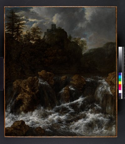 Landskab med vandfald, før 1682 af Jacob van Ruisdael