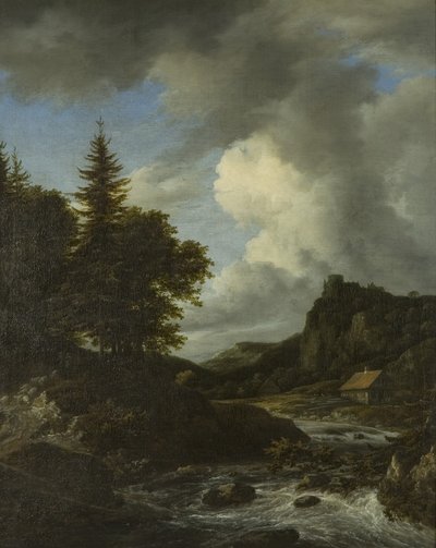 River in Spate, ca. 1660 (olie på lærred) af Jacob van Ruisdael
